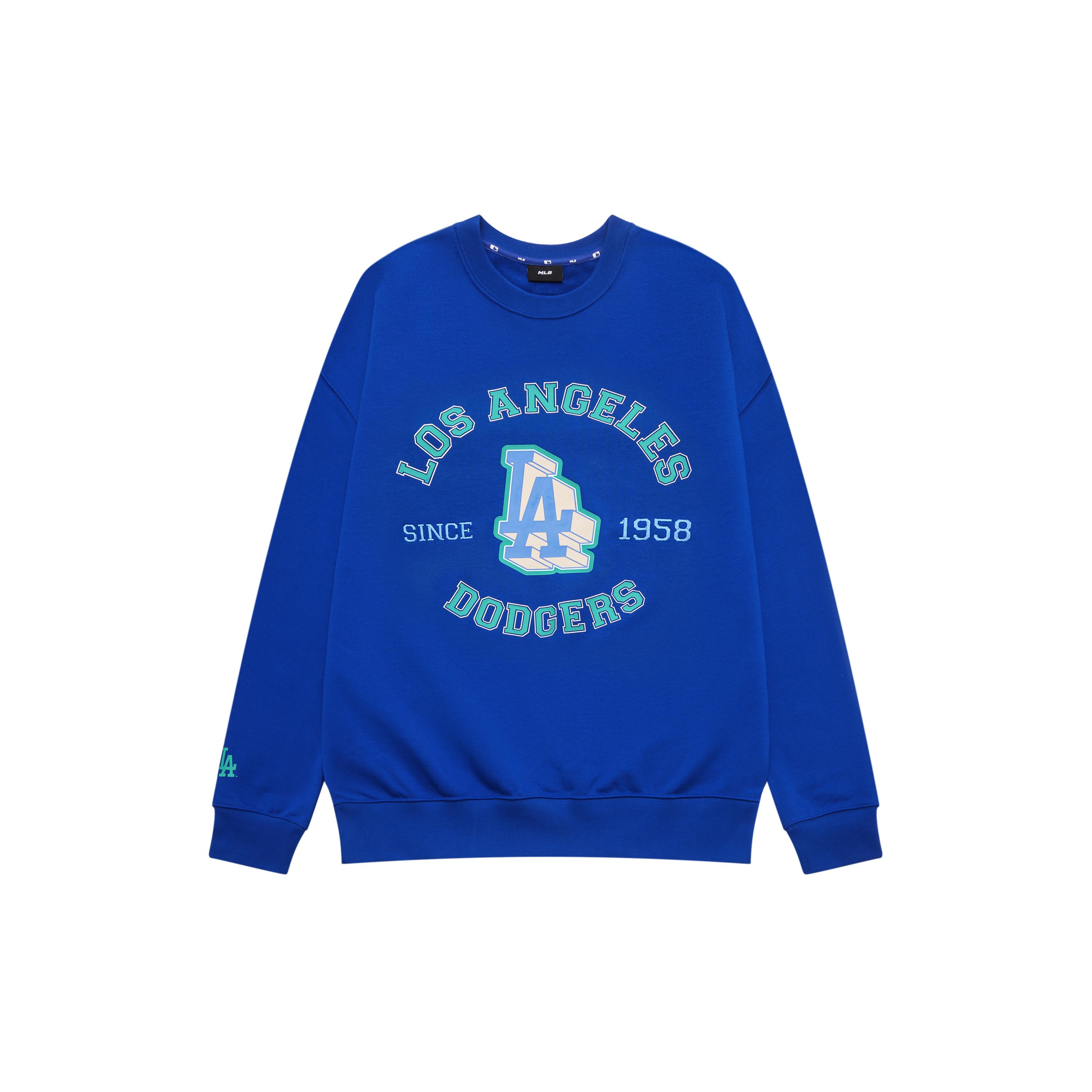 MLB Sweatshirts Unisex Royal Blue Crew Neck Moderate Heavyweight 3AMTV1034-07CBD XS