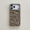 Coffee Color 3D Water Ripple Pattern Phone Case For iPhone 17 16 15 14 13 12 11 Pro Max Soft Shockproof Silicone Cover Girls