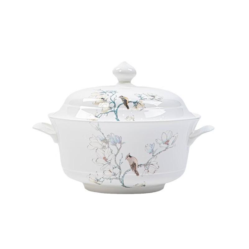 Jingdezhen European Style Hand-Painted Bone China Casserole