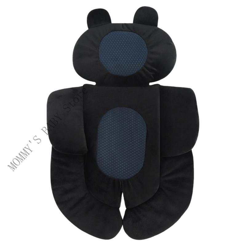 

H3CD Newborn Support Cushion For Strollers Carriers High Elasticity Shockproof Padding With Secure Grip Bottom чорний