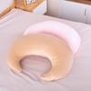 Crescent-shaped Backrest Cushion, Soft and Flexible, Perfect for Baby's Arms, Games, Nursing, and More. Includes a Washable Cover (brown).