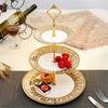 2/3-vånings tårtfatstativ Kronhandtag Fitting Rod Wedding Party Display Stand