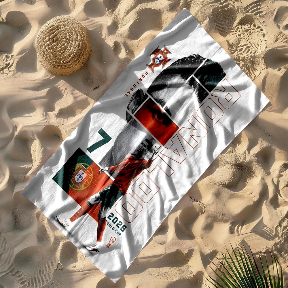 El Bicho Cristiano-ronaldo Strandtuch Schnelltrocknend Weiche Mikrofaser Bequem Leicht Geeignet für Schwimmen, Fitnessstudio, Camping, Yoga Urlaub
