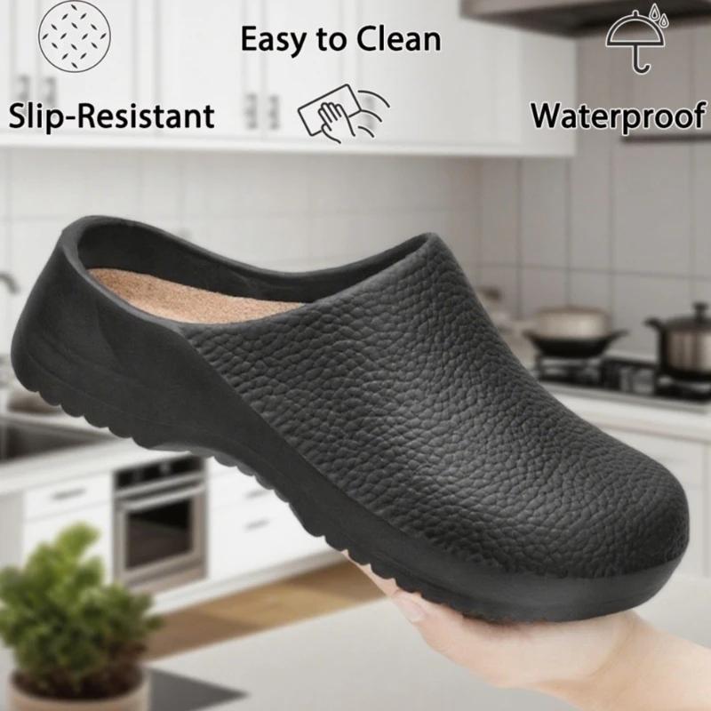 Keuken Antislip Oliebestendige Kokschoenen Heren Waterdichte Casual Platte Schoenen Dames Pantoffels Koppel Plus Size EVA Schoenen
