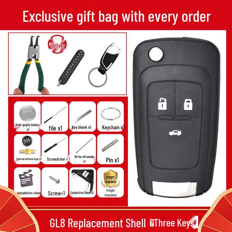 Buick Excelle GT Regal & Chevrolet Cruze Car Remote Key Shell Replacement.