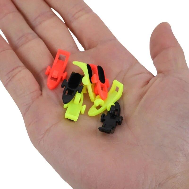 10pcs Fishing Hook Keeper Lure Bait Holder With Rubber Ringsfor Fishing Rod Fishing Gear Portable Accessories Fixed Bait