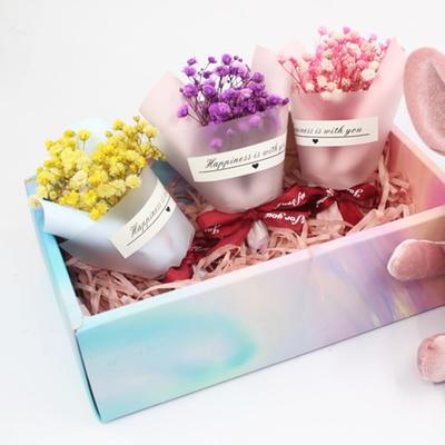 Dauerhafter künstlicher getrockneter Blumenstrauß, klare Textur, einfach zu pflegendes Schleierkraut