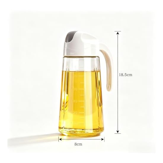 Oil Bottle 630ml Oil Dispenser Soy Sauce Dispenser Liquid Seasoning Container for Olive Oil, Grapese