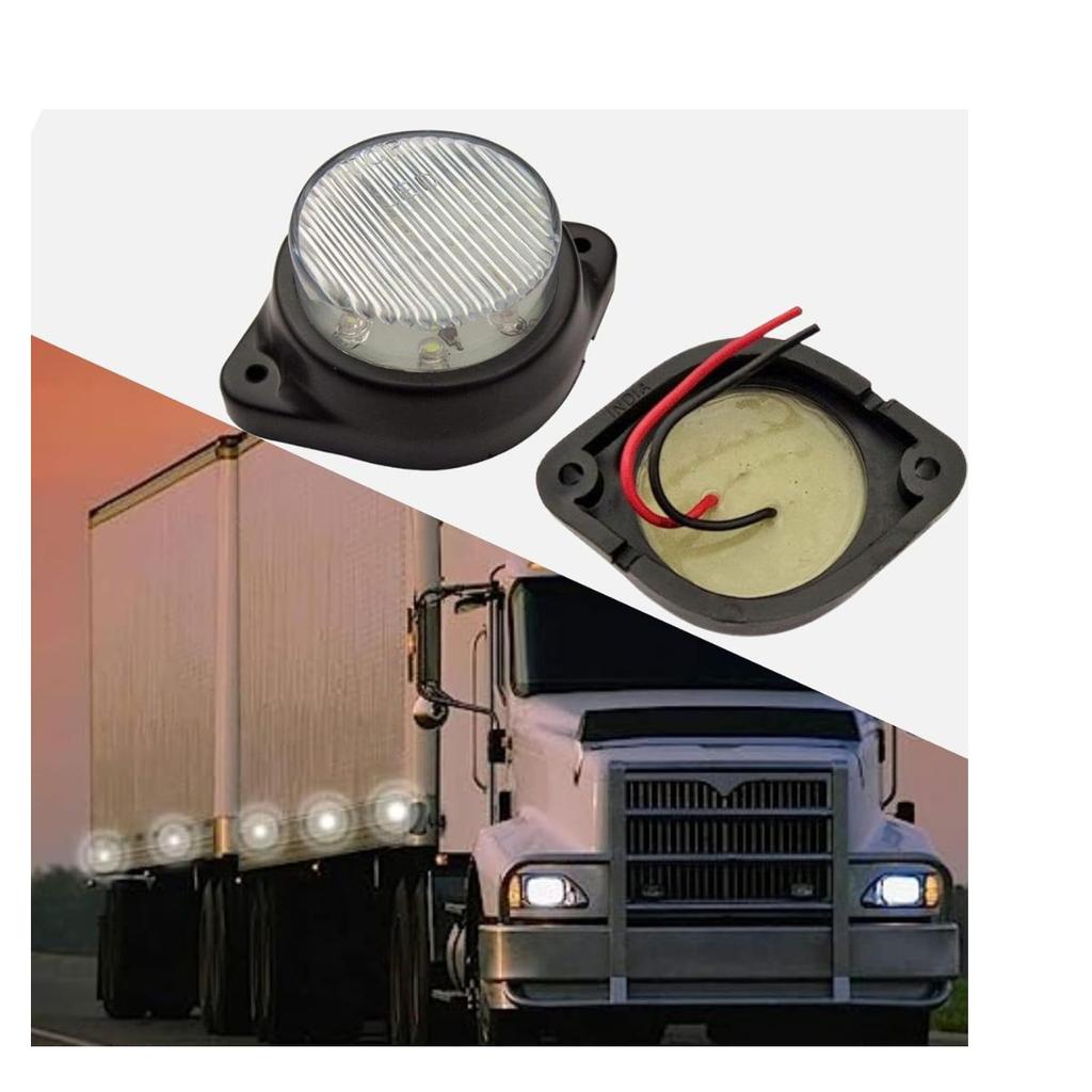 10-Pack Round LED Side Marker Clearance Lights 12V Waterproof – Universal Fit for Truck Trailer Bus Heavy Vehicle