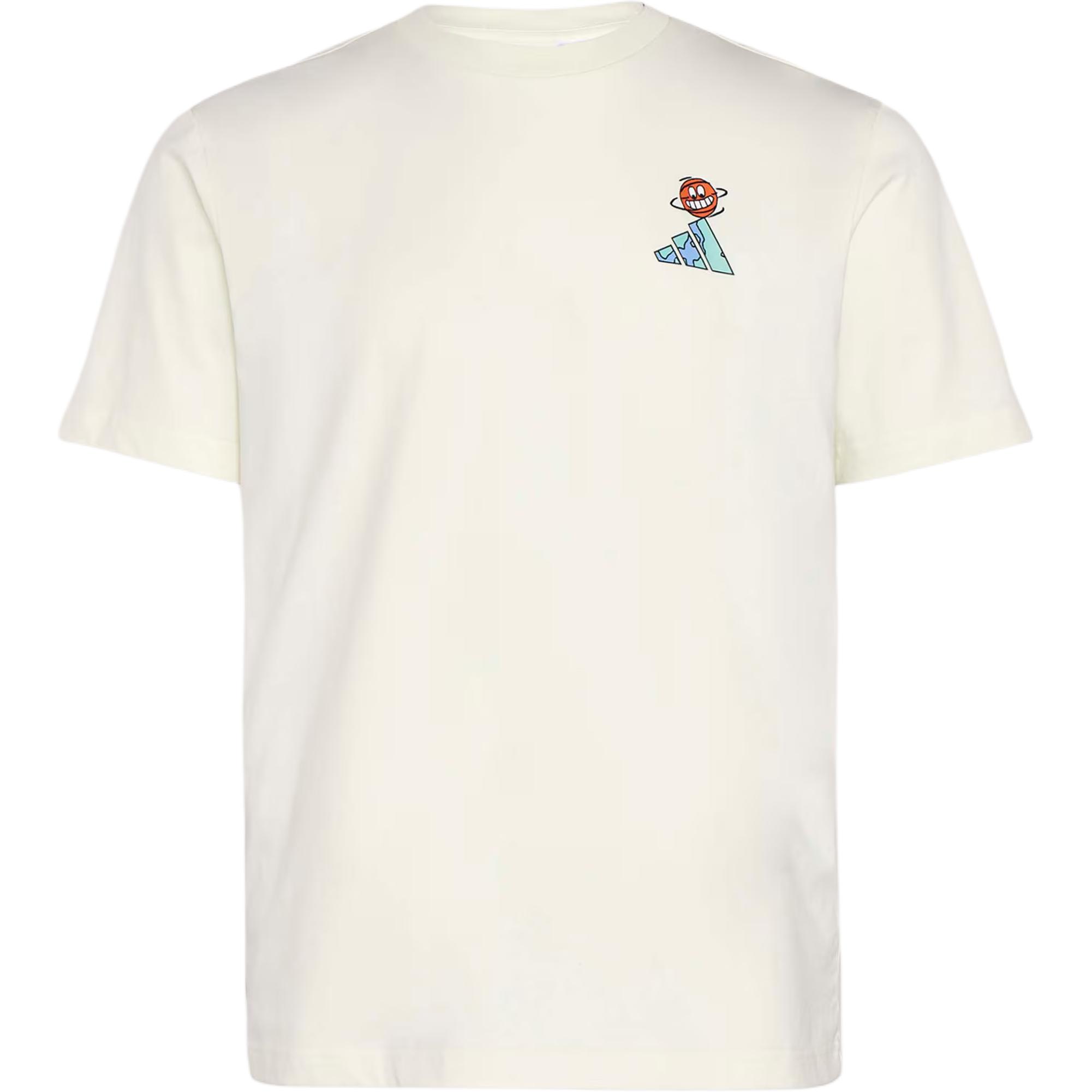 Adidas Ed Bball Cotton Sports Short Sleeve Basketball Shirt Men tops KG8263 S