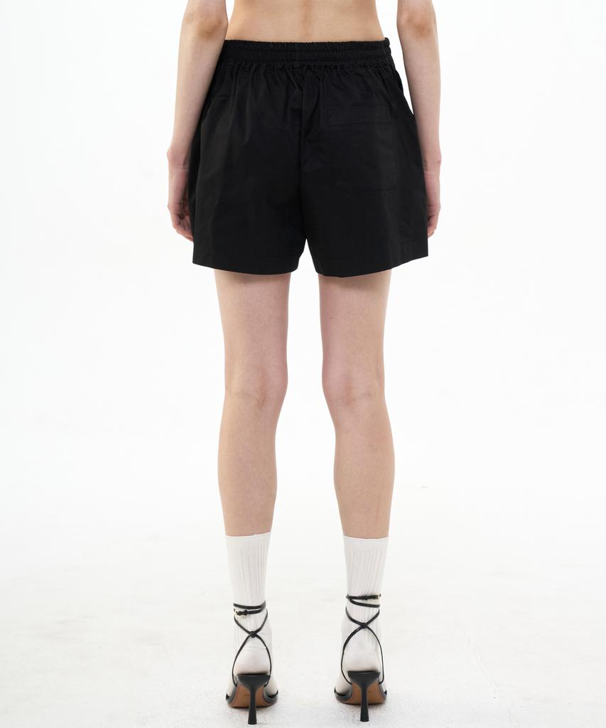 Bikwaieos Banded Cotton Shorts_Black