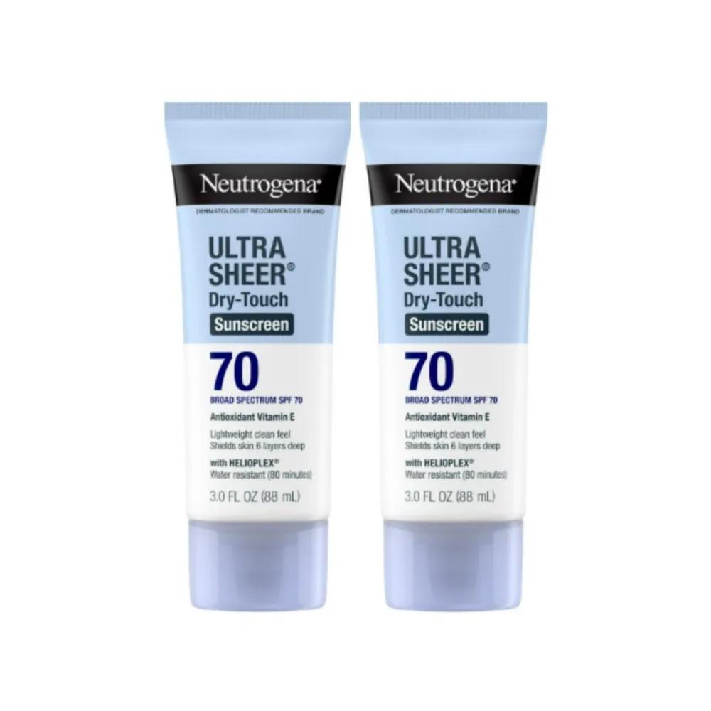 Neutrogena Ultra Sheer Dry Touch Sunscreen Lotion SPF70, 88ml x 2