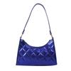 Trendy Quilted Underarm Handbag For Women Chic Embroidered Shoulder Bag Available In Silver Blue Pink And Raspberry