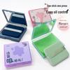 Portable Facial Oil Blotting Paper with Puff, Mirror Case, Bamboo Charcoal, and Fragrance for Glossy Skin Control