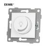 EIOMR EU Standard Wall Power Sockets White Crystal Glass Panel 16A Usb TV RJ45 Wall Switch Usb Outlets Module DIY for Round Box