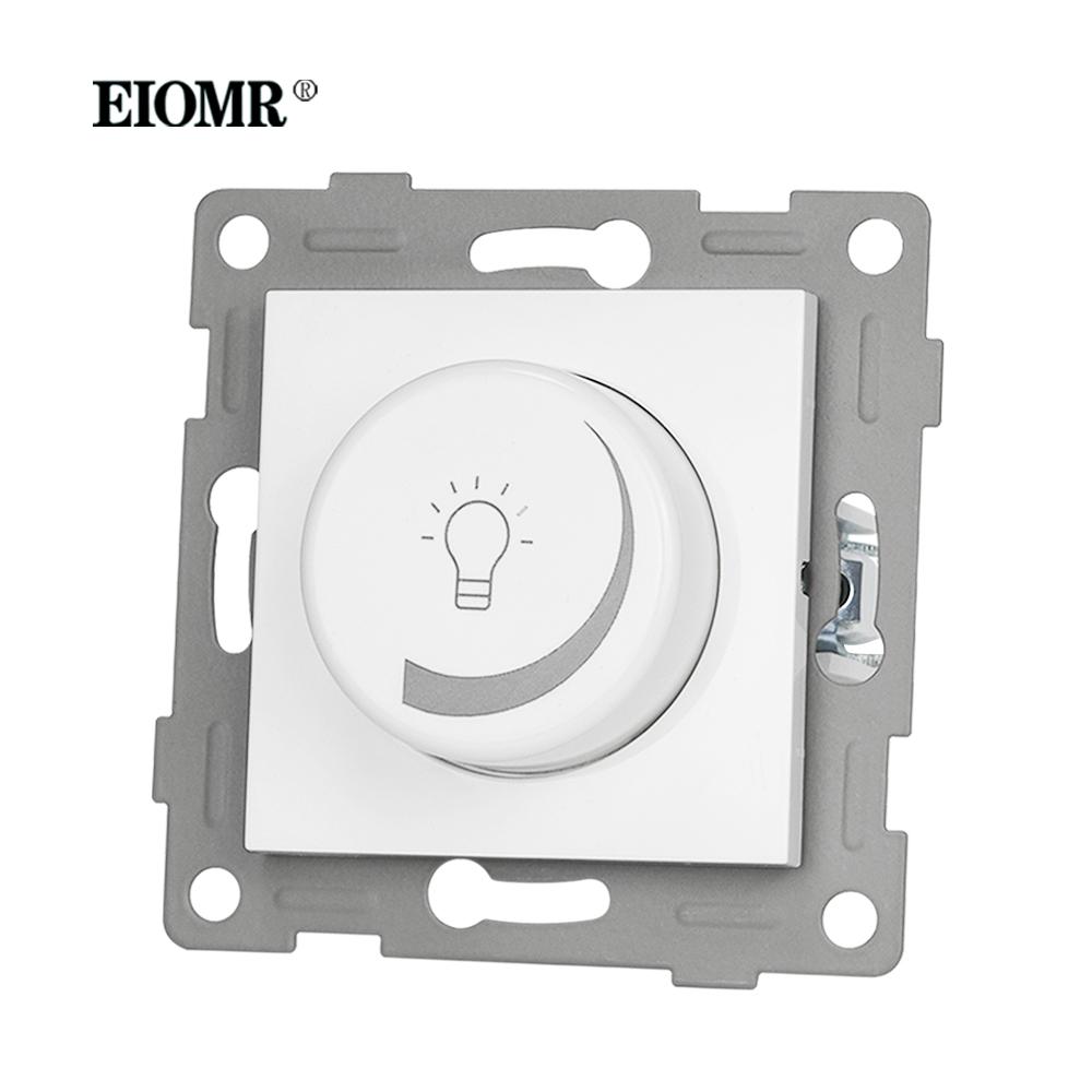 EIOMR EU Standard Wall Power Sockets White Crystal Glass Panel 16A Usb TV RJ45 Wall Switch Usb Outlets Module DIY for Round Box