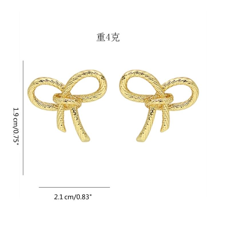 Elegant Gold Color Butterfly Knot Earrings Stylish Ear Piercing Ear Pendant Jewelry Cute Ear Studs Jewelry Accessories
