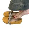 Niche design retro flat-bottomed ballet dance shoes soft-soled flat-heeled shallow mouth word with slippers round head