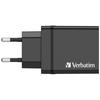 Verbatim Ładowarka Sieciowa 30W 3Xusb-A/Usb-C Pd 3.0 Chr-30Eu2 Czarny/Black 49700