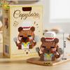MOC Capybara Cavy Animal Micro Building Block Guinea Pig Mini Diamond Model Brick Toy for Children Desk Decor.