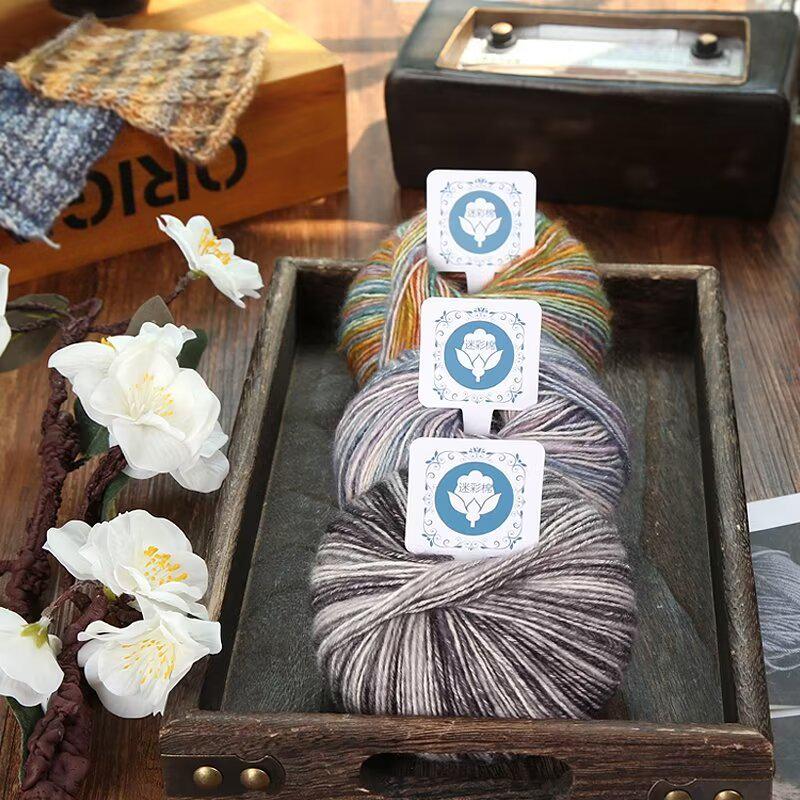 Bawełniana przędza z nadrukiem kamuflażowym w różnych kolorach, do dziergania ręcznego