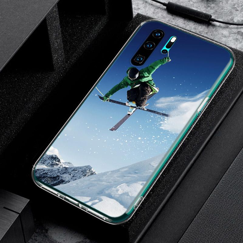 Skidåkning Snö Snowboard Silikonskydd För Honor 30 30S 30i 9 10 9A 9C 9S 9N 10i 10X 9X Lite Pro 5G Fodral