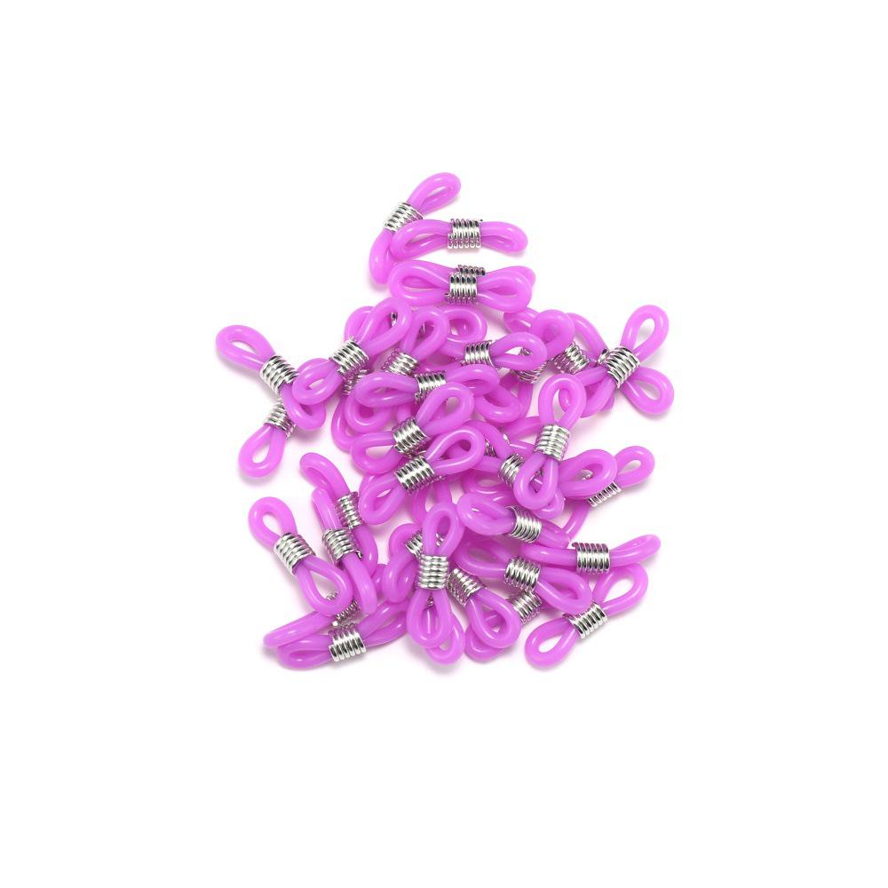 DIY Eyeglass & Mask Chain: Anti-loss Figure 8 Candy Color Rubber Link