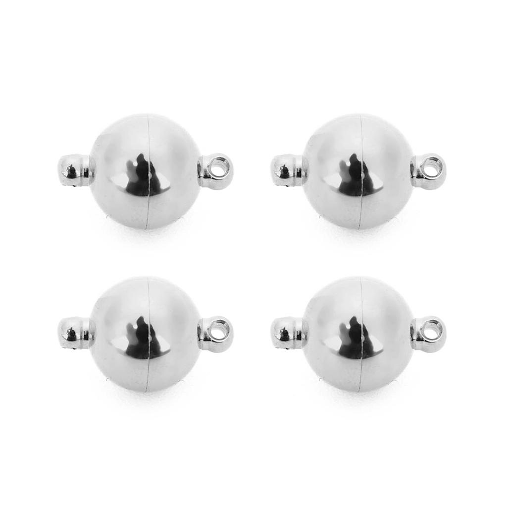 2 Pièces Fermoirs Magnétiques Rondes en Acier Inoxydable Connecteurs Magnétiques Fermoirs Charms Aimantés Embouts Pour Fabrication de Bijoux DIY Accessoires