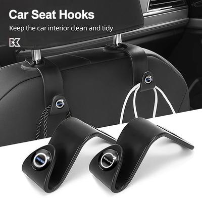 2Pcs Car Seat Hooks Rear Seat Storage Bracket For XC60 XC40 V60 V40 XC90 XC70 V50 S60 V70 S90 AWD T6 V90 EX30 EX90 Rdesign