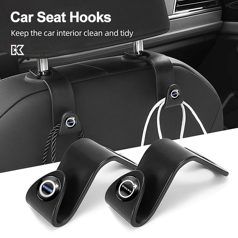 2Pcs Car Seat Hooks Rear Seat Storage Bracket For Volvo XC60 XC40 V60 V40 XC90 XC70 V50 S60 V70 S90 AWD T6 V90 EX30 EX90 Rdesign