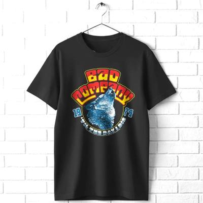 Bad Company Wolf Head 74 Men's T Shirt Til the Day I Die Rock Band Concert Tour