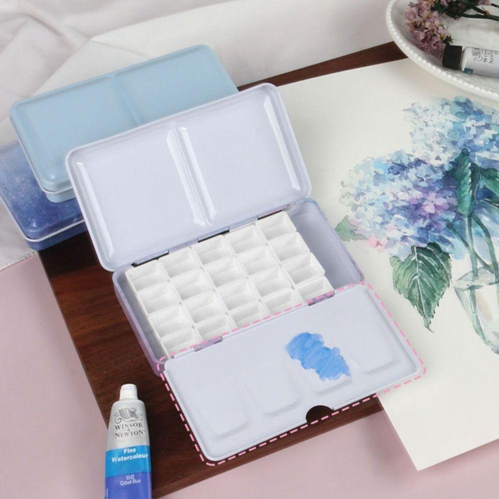 Metal Construction Watercolor Paint Box Small Size Empty Paint Box  For Oil Painting