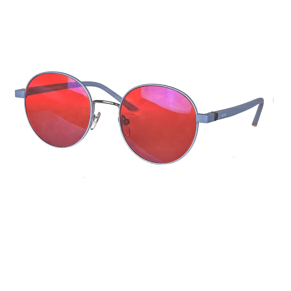 SHINU Blue Light Computer Eyeglasses Circular Black Glasses Ladies Orange Lens Blue Light Glasses Gaming Birthday Girl Gift