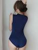 Sleeveless Women'S High Cut Thong Bodysuit Tops Sexy Zipper Open Breast Satin Shiny Woman Tights Sheer Exotic Leotard