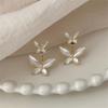 Elegant Enamel Double Exquisite Butterfly Stud Earrings For Women Bride Wedding Party Jewelry Gift