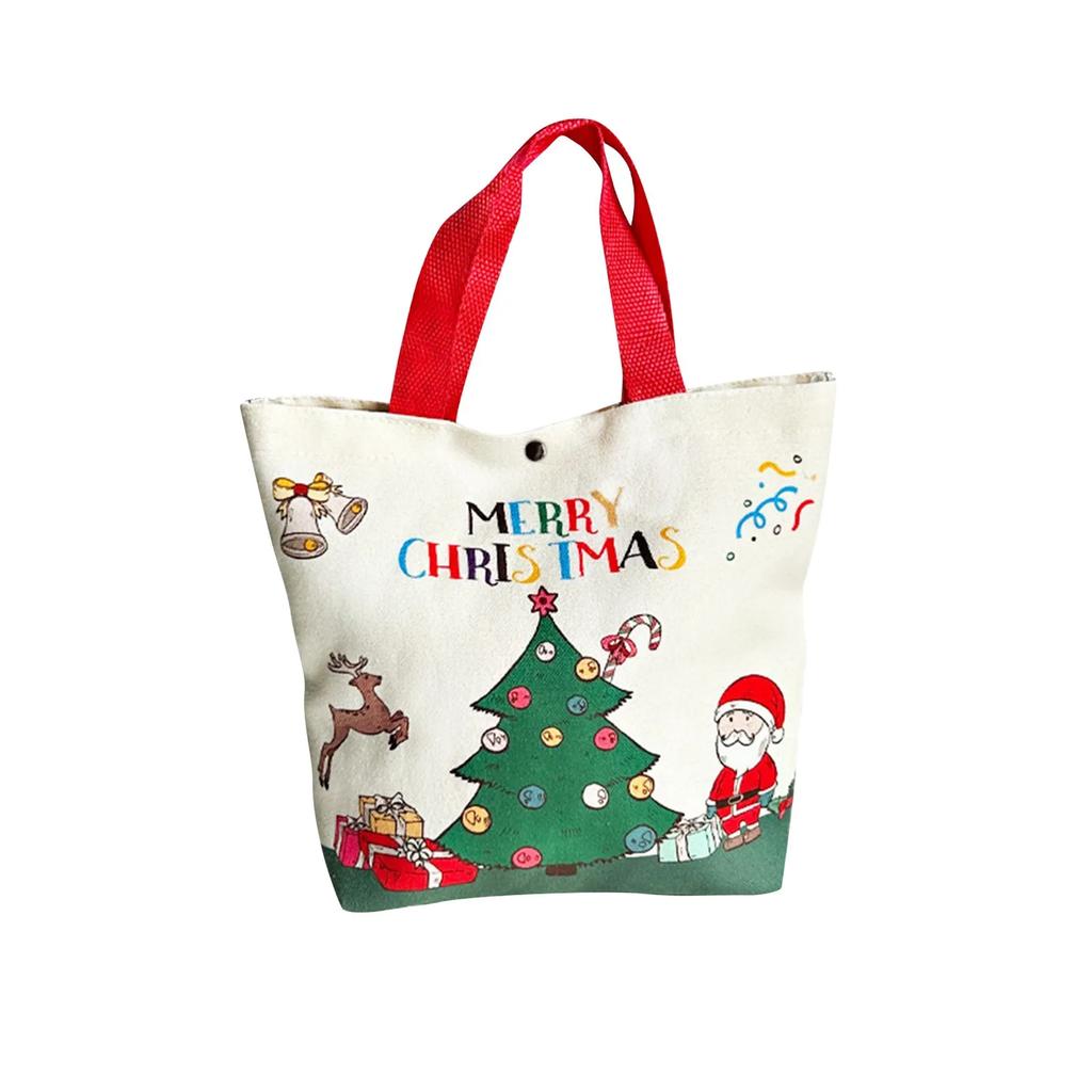 Christmas Gift Bag 2025 - Reusable Xmas Tote for Gifts, Festive Party Shopping & Holiday Decoracao Natal Decoration