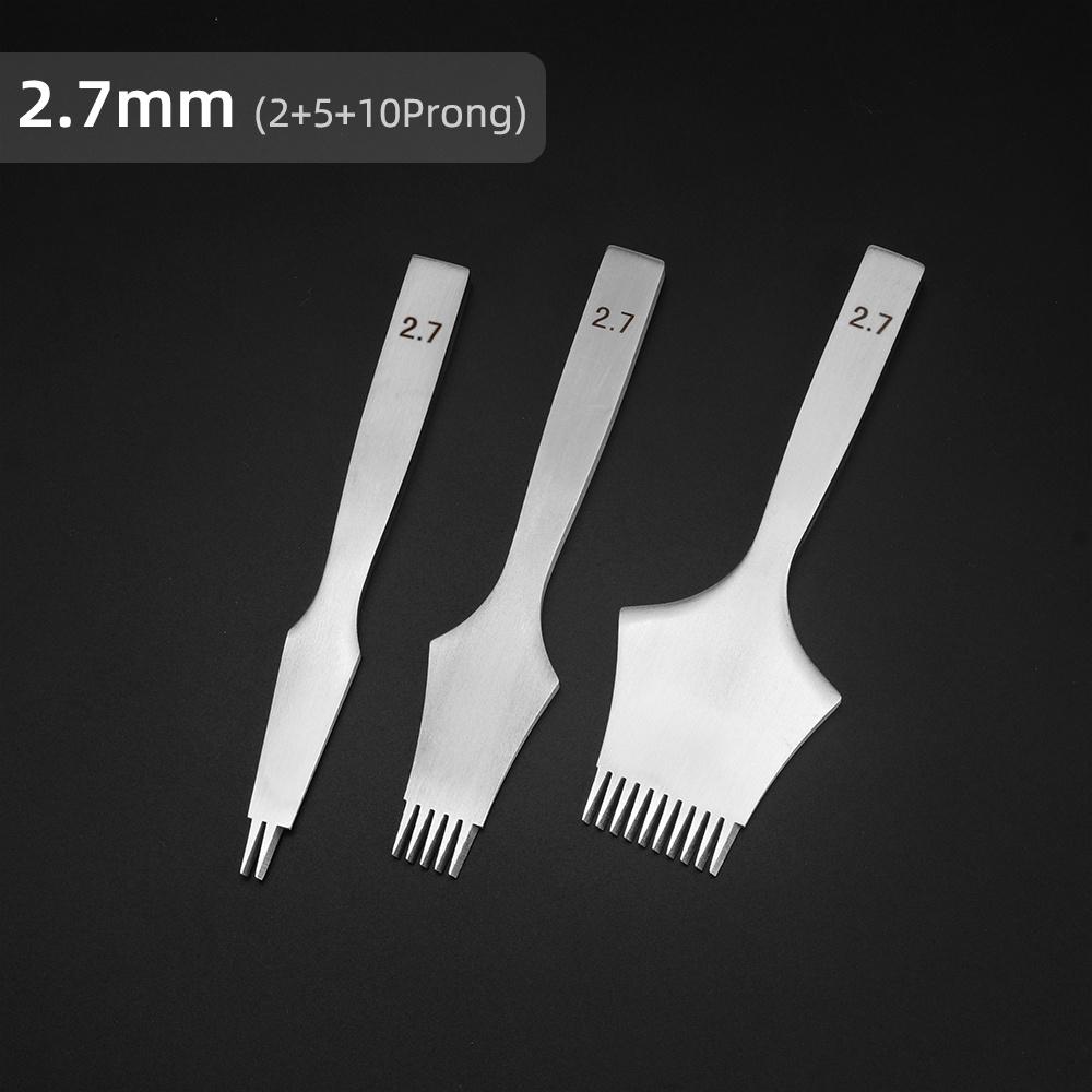 Steel Sharp Chisel French Style Pricking Leather Punching Tools Leather Punching Tool Polish-2.7/3.0/3.38/3.85mm