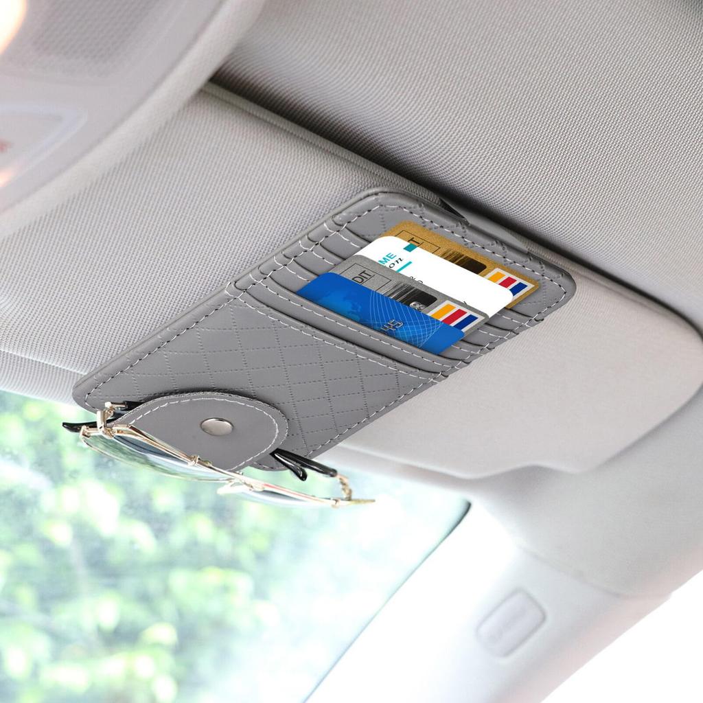 PartyKindom Car Card Holder Sun Visor Pocket 15cm 8.5cm Car Storage Accessory Case Car Card Holder Multifunctional Pocket Car Visor Pocket Card