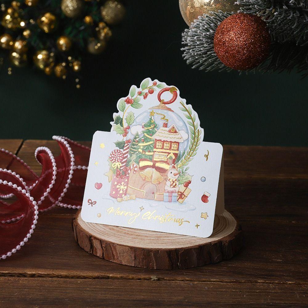 10 sztuk kartek świątecznych dla dzieci Mini kartki świąteczne z błogosławieństwem koperta noworoczna pocztówka karta podarunkowa Xmas Party