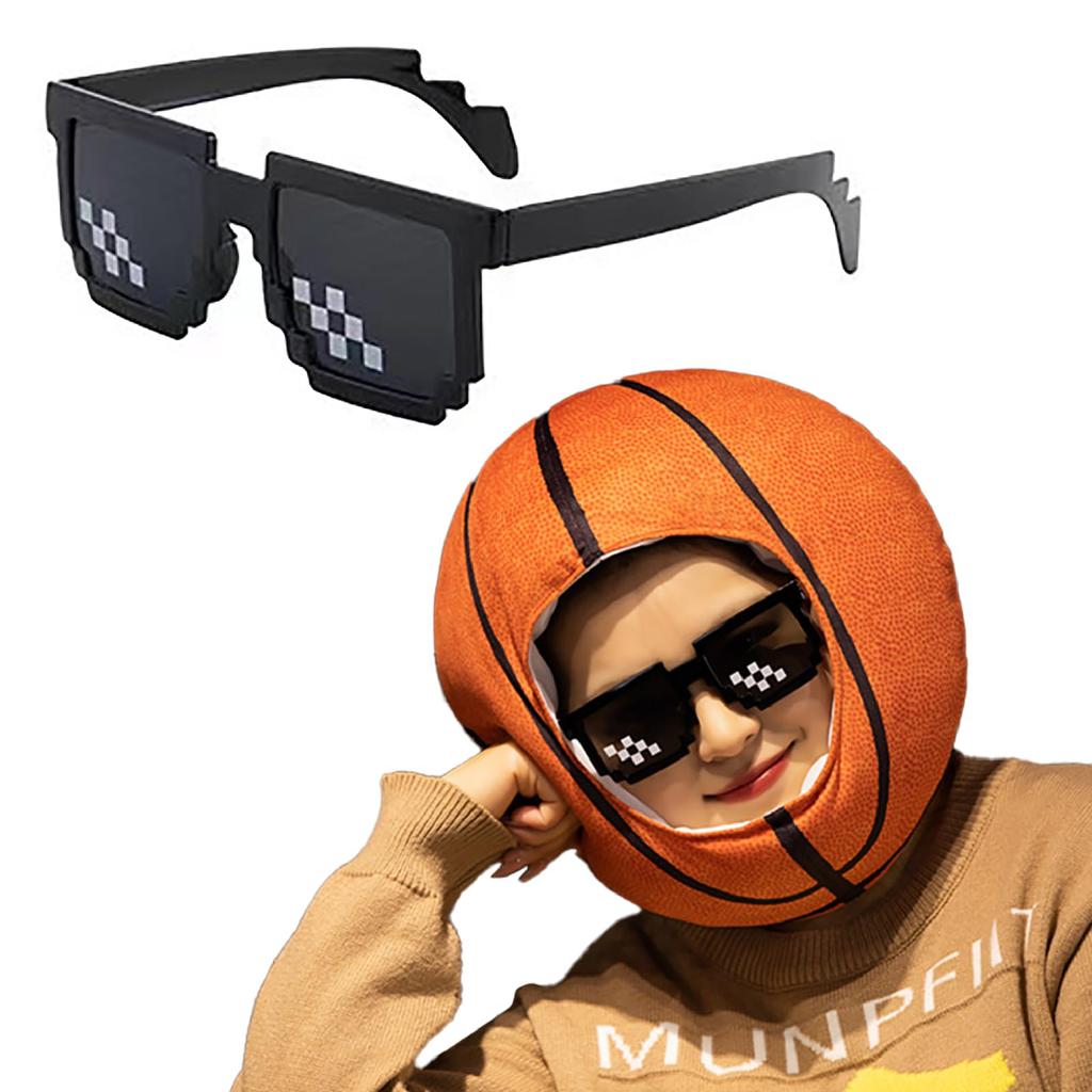 [IMPACT Online] Basketball Cosplay, Funny Basketball Cheer Glasses, Halloween, Birthday Gift (Basketball & Glasses)