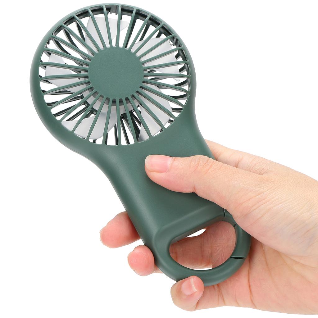 USB Charging Handheld Portable Fan 3 Speed     Fashionable Carabiner Fan
