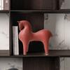 Decorazione per la Casa di Animali Contemporanea Statuetta Astratta di Cavallo in Ceramica, Statua Moderna per Ufficio Decorazione con Texture Satinata, Ornamento Scultura Artistica