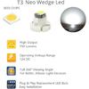 WLJH 10x White T3 Led Neo Wedge trument Dash Light Dashboard A/C Climate Control Bulb For Honda Civic Odyssey 2001-2010