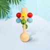 Baby Rattle Toy Baby's Rattle Grasping Wooden Handbell for Baby's Attention Attracting