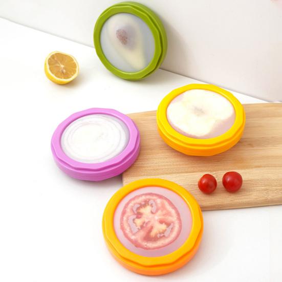 Avocado Saver Holder Onion Storage Container BPA-Free Fruit Vegetable Keeper for Fridge Space Saving Lemons Tomatoes Garlic Storage Containers