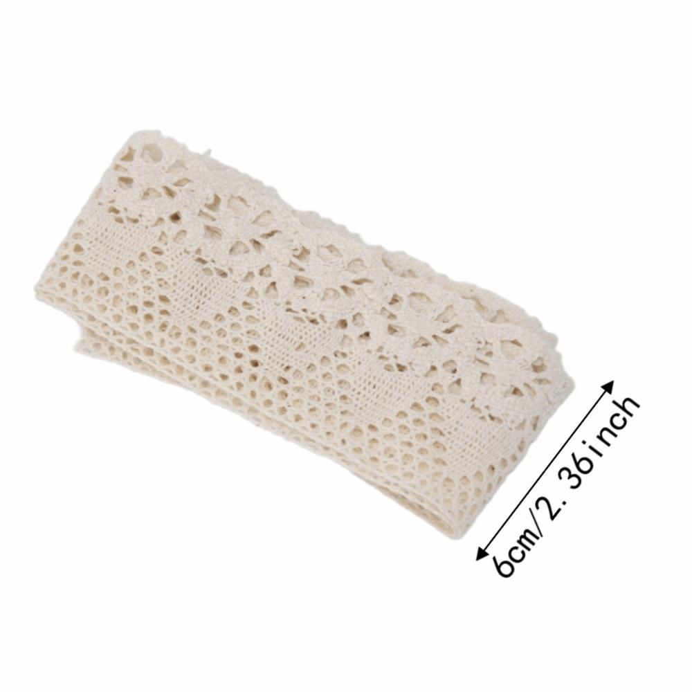 1pcs 10 Yards Length Lace Trim Sewing Cotton Thread Lace Ribbon Roll For Sewing Projects
