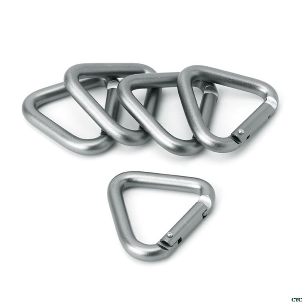 Snap Kettle Clip Metal Aluminum Zinc Zinc Alloy Triangle Outdoor Buckle Keychain Hook Carabiner