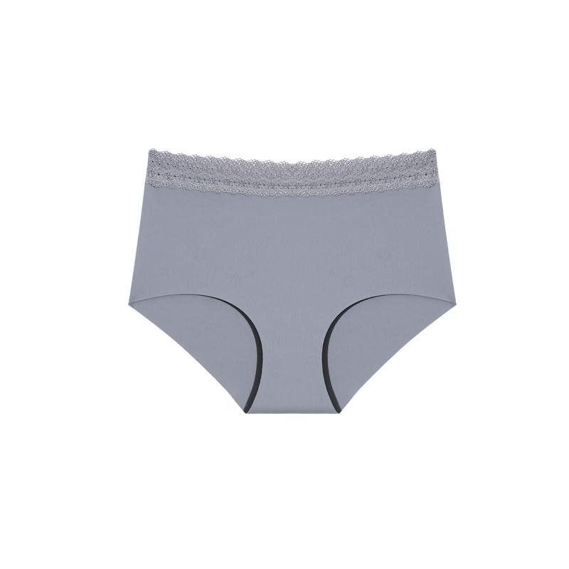 1pcs Women's High Waisted Plus Size Lace Waist Seamless Underwear, Fully Covered Hip Hugging Breathable Underwear, High-quality Comfortable Underwear