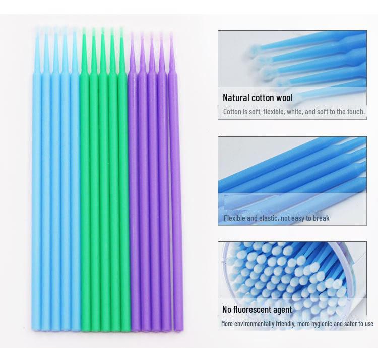 Eyelash Cleaning and Perming Cotton Swab - Precision Tool for Makeup and Tattoo Applications