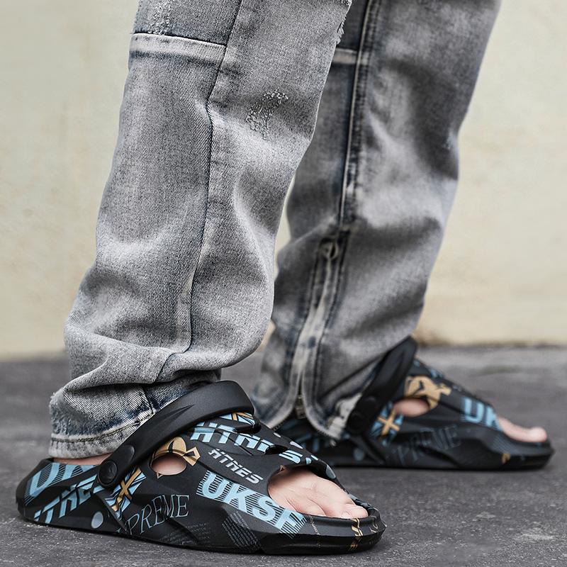 Fashion Men Slides Male Summer Shoes Outside Thick Sole Comfortable Home Men Slippers Outdoor Unisex Massage Shoes Hot Sale